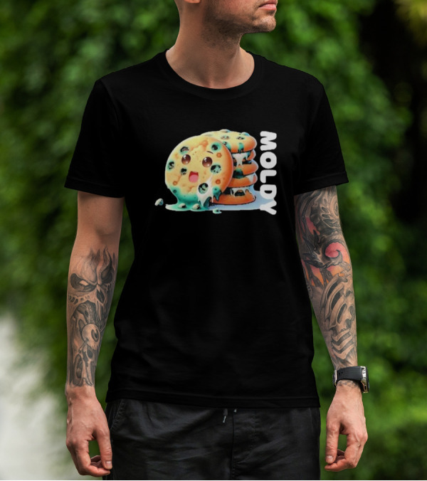 Moldy Cookies Stack With Cute Melting Face T-Shirt