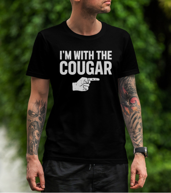Mark Titus Show I’m With The Cougar Pointing Hand T-Shirt