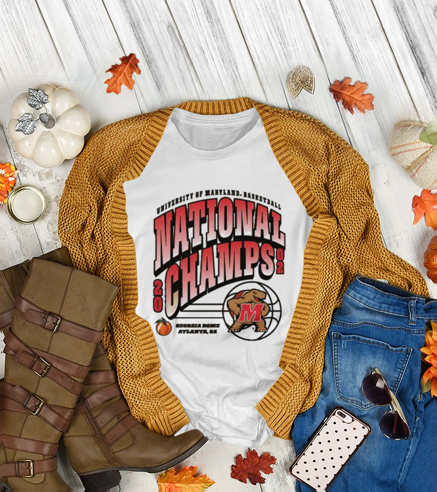 University of Maryland Basketball 2002 National Champs Georgia Dome Atlanta T-Shirt