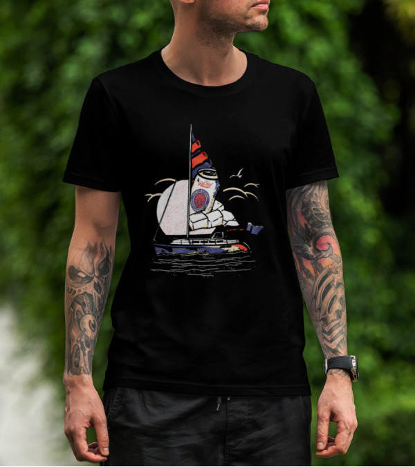 Old Milwaukee Can Sailboat Retro T-Shirt