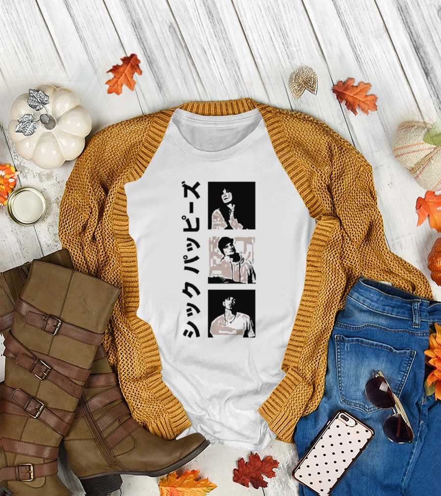 Sick Puppies Wave The Bull Square シックパピーズ Vertical Trio Image T-Shirt