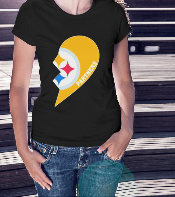 Steelers Partners Half Heart Logo Emblem T-Shirt