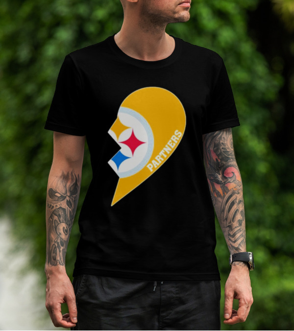 Steelers Partners Half Heart Logo Emblem T-Shirt