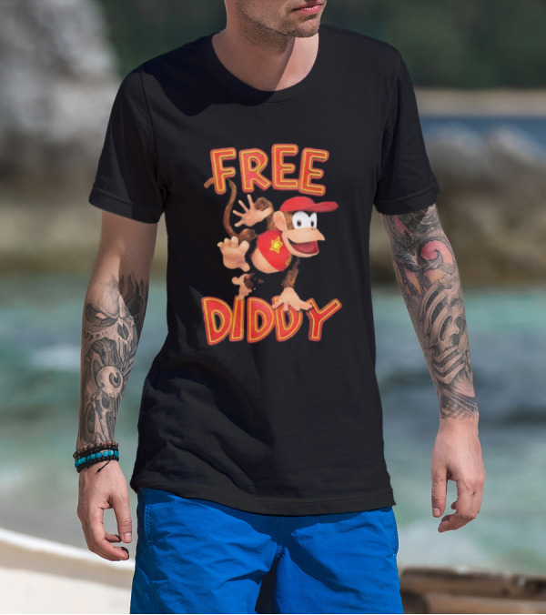 Shithead Steve Free Diddy Kong Nintendo T-Shirt