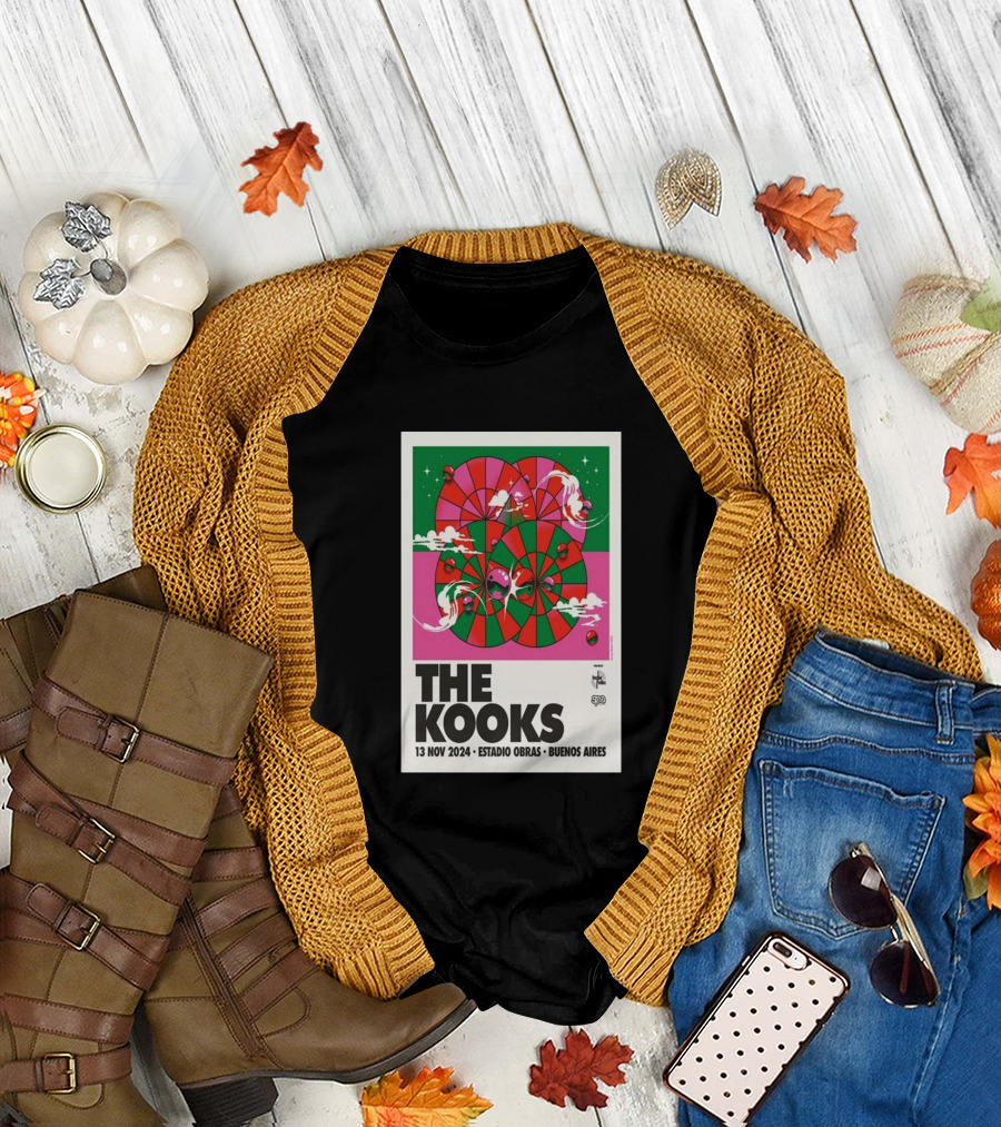 THE KOOKS 13 Nov 2024 Estadio Obras Buenos Aires Concert T-Shirt