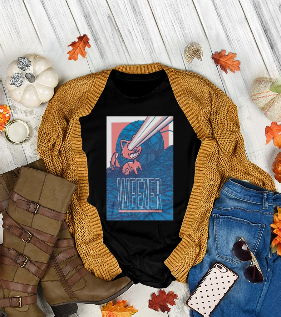 Weezer with Fox Character and Laser Eyes at Bon Secours Wellness Arena September 18, T-Shirt