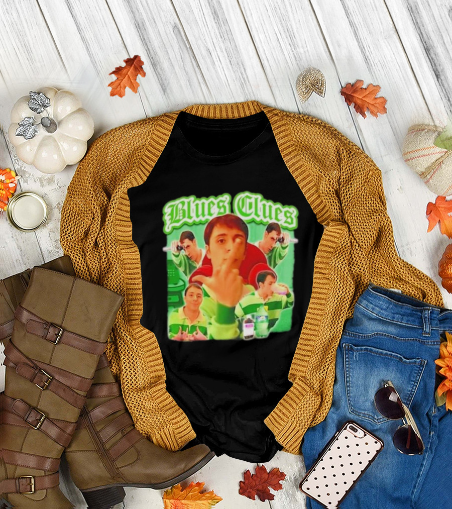 Blues Clues Gangster Funny Steve Meme Mashup T-Shirt
