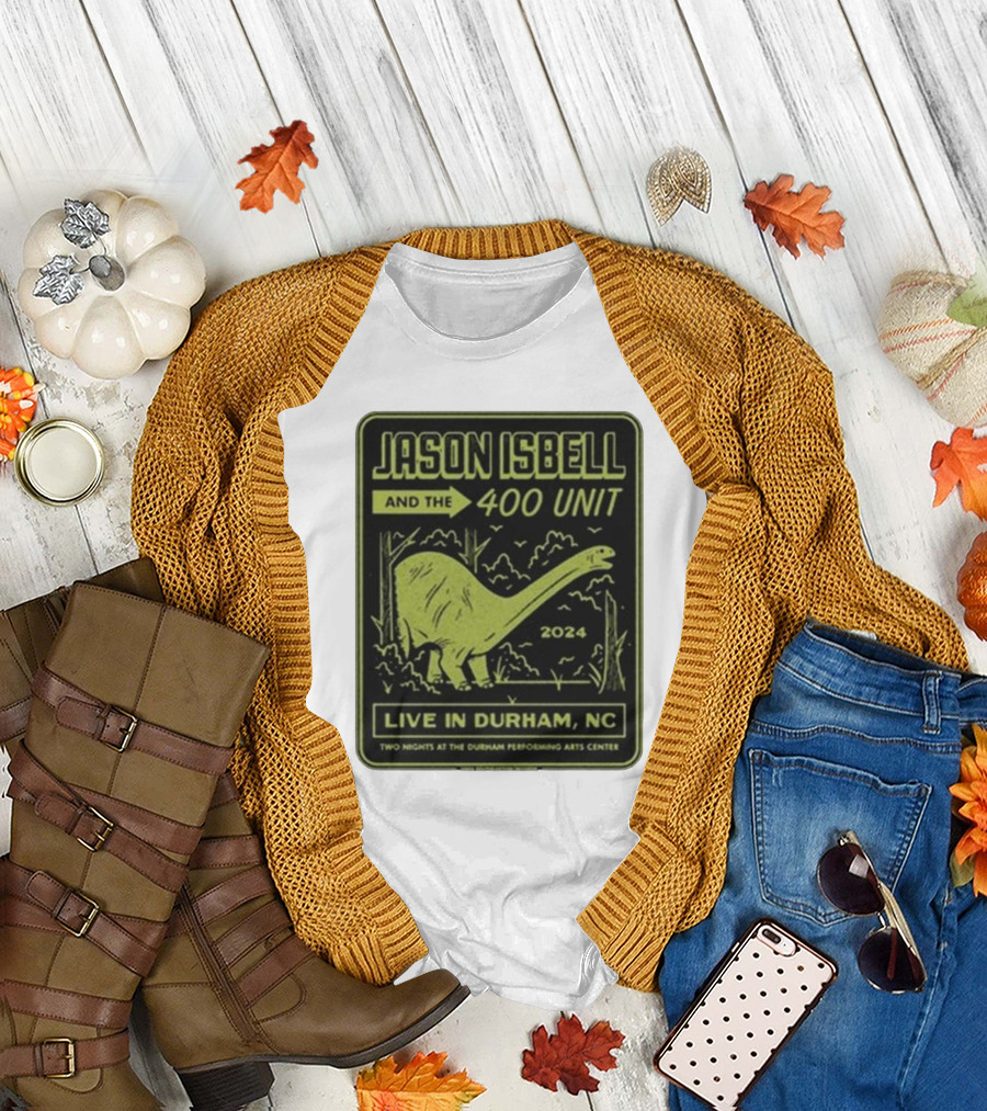 Jason Isbell and the 400 Unit Live in Durham NC 2024 Dinosaur T-Shirt