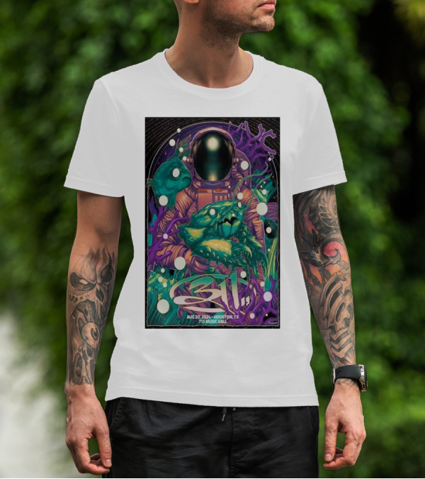 311 Astronaut Art Aug 20 2024 713 Music Hall Houston TX Tour T-Shirt