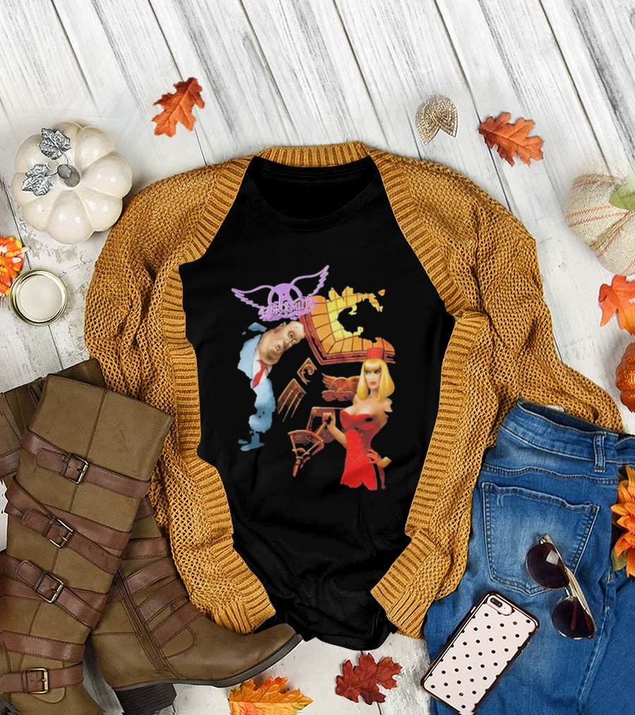 Aerosmith Love In An Elevator 2024 Vintage Cartoon Characters T-Shirt