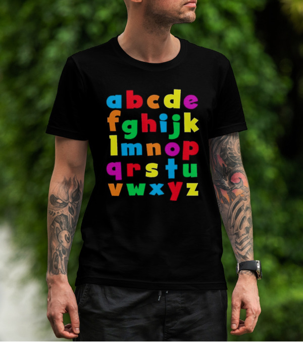 Colorful Alphabet Educational ABCs For Kids Learning T-Shirt