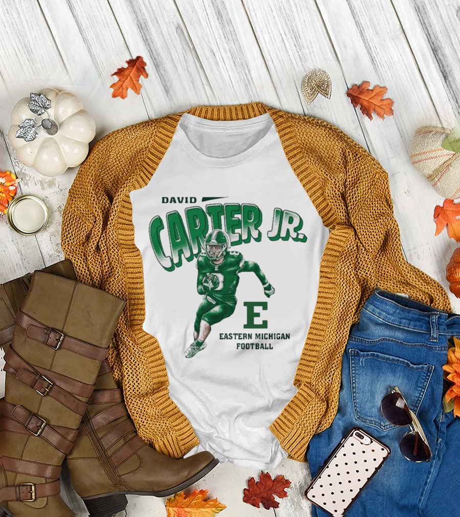 David Carter Jr. Football Eastern Michigan E T-Shirt