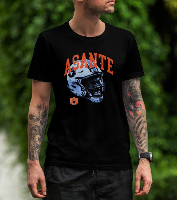 Asante Eugene Arch Auburn Tigers Signature Helmet T-Shirt