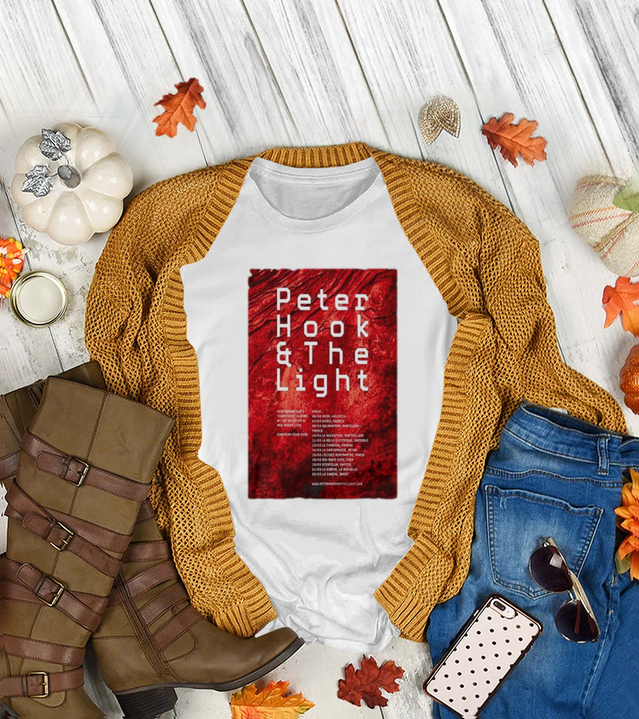 Peter Hook and The Light European Tour 2025 Spain France Performances T-Shirt