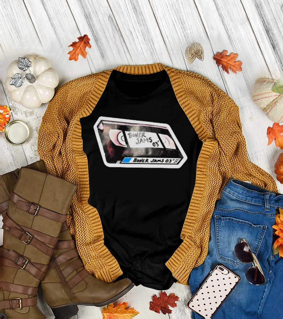 Boner Jams 03' VHS Cassette Tape Retro Spoof T-Shirt