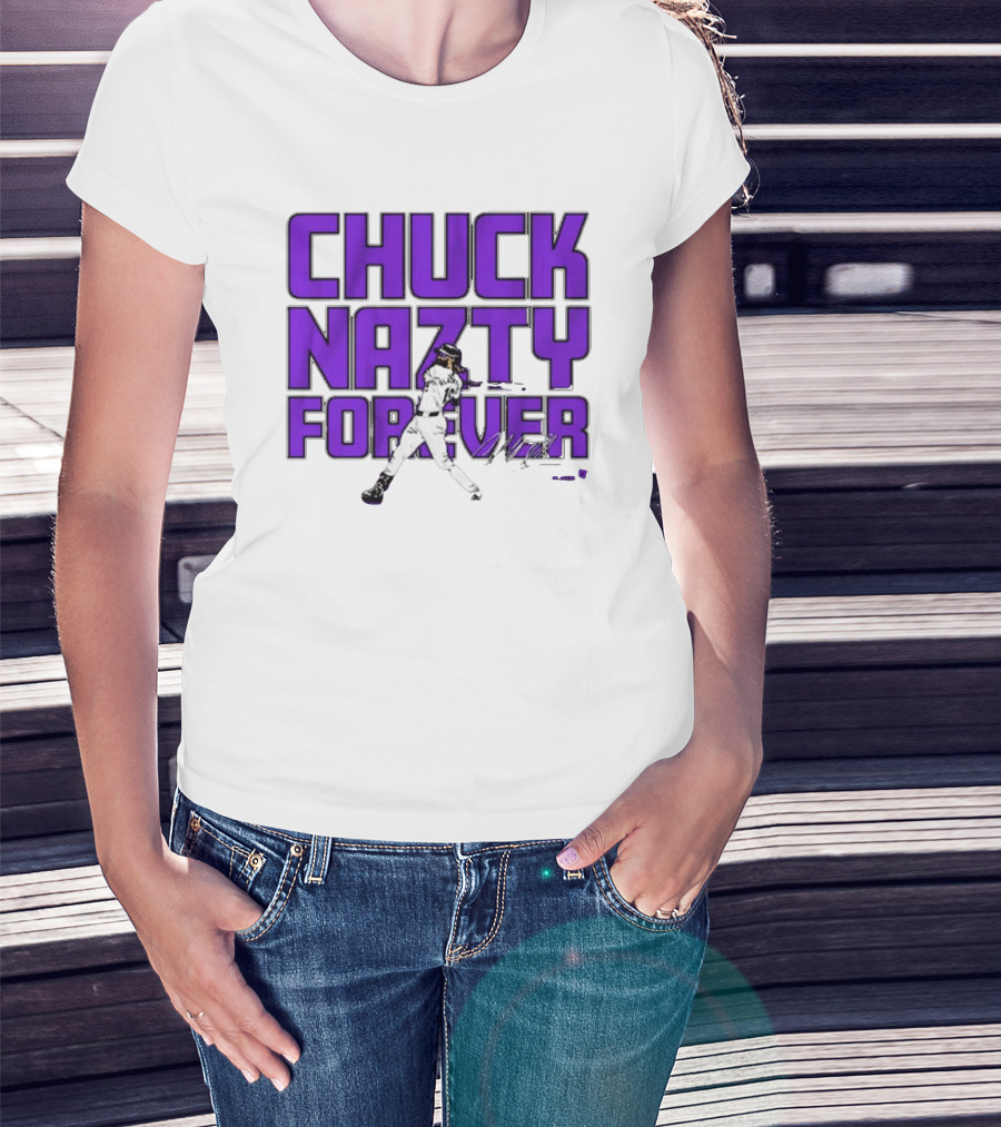 Chuck Nazty Forever Signature Charlie Blackmon Colorado Rockies T-Shirt