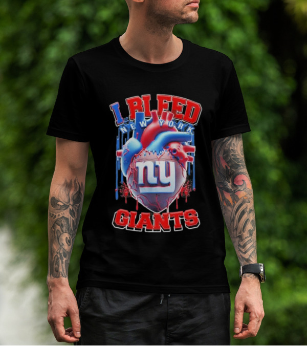 I Bleed New York Giants Ny Heart T-Shirt