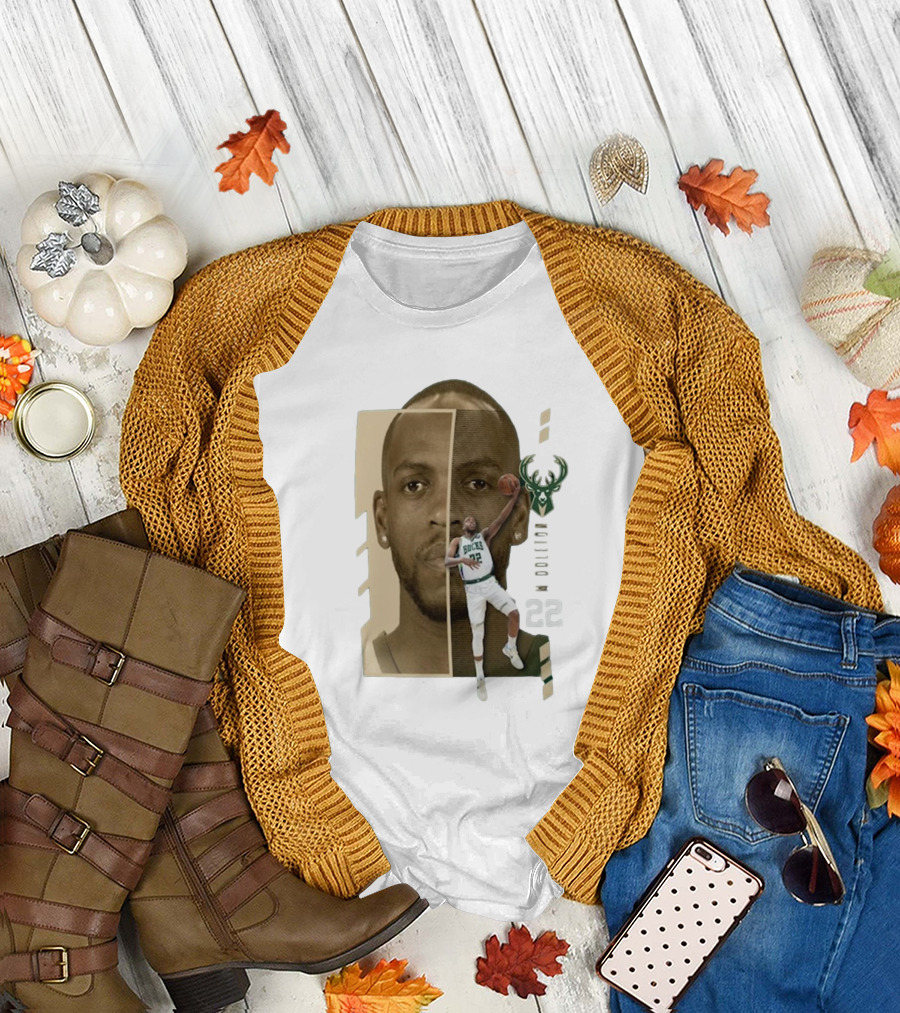 Khris Middleton Bucks Logo #22 Jump Pass Player Name and Number T-Shirt
