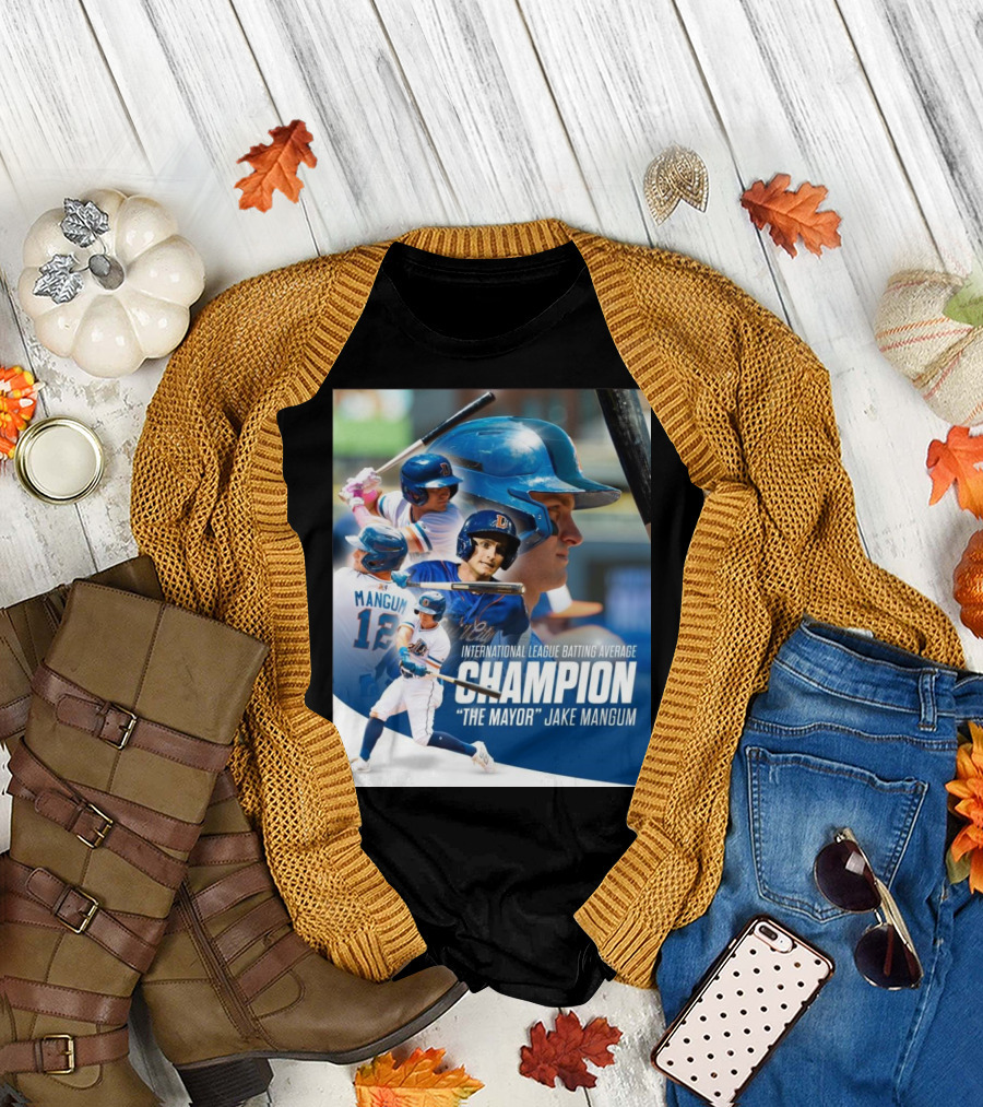 International League Batting Average Champion 2024 The Mayor Jake Mangum Mississippi State T-Shirt