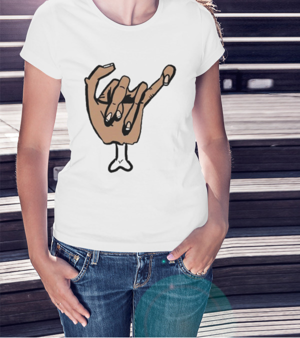 Ricky Berwick Crippled Bone Hand Gesture T-Shirt