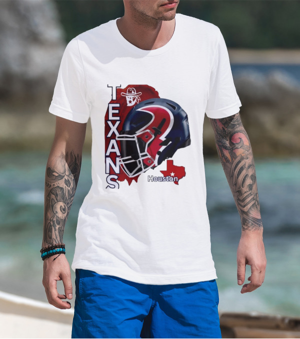 Texans Houston Team Spirit Sports Helmet Texans T-Shirt