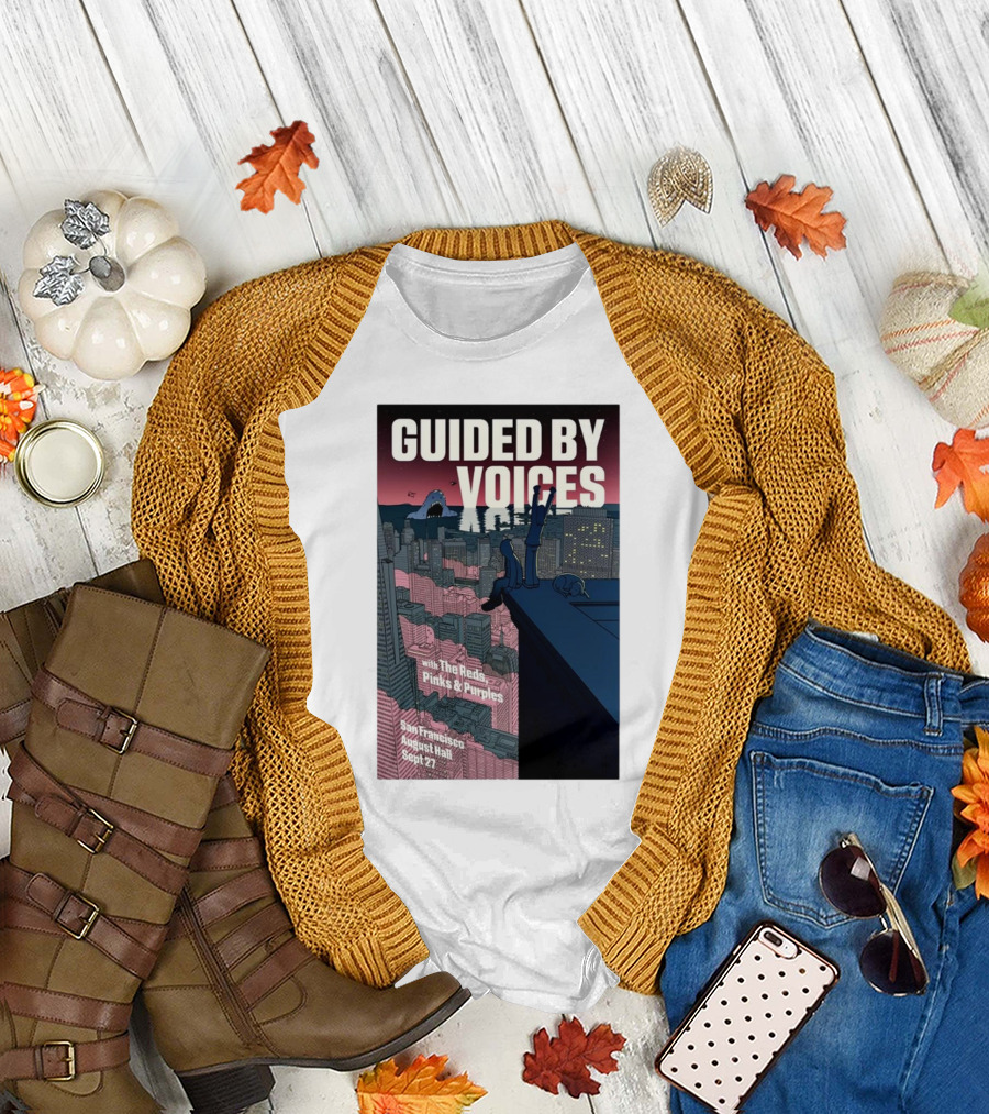 Guided By Voices with The Reds, Pinks and Purples San Francisco August Hall Sept 27 T-Shirt