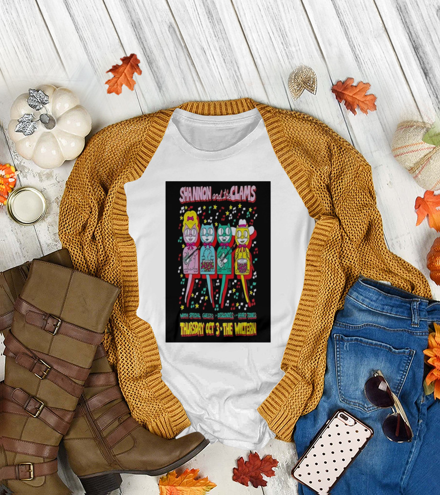Shannon And The Clams With Special Guests Deslondes And Heart Tones Thursday Oct 3 The Wiltern T-Shirt