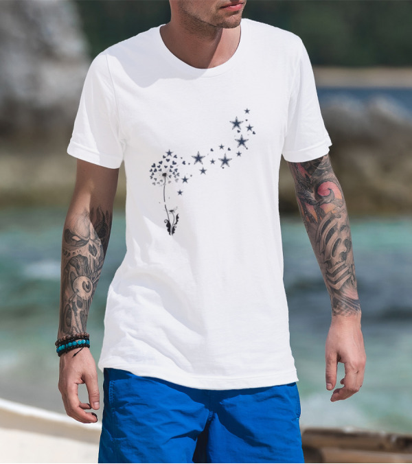 Dallas Cowboys Dandelion Stars Hearts T-Shirt