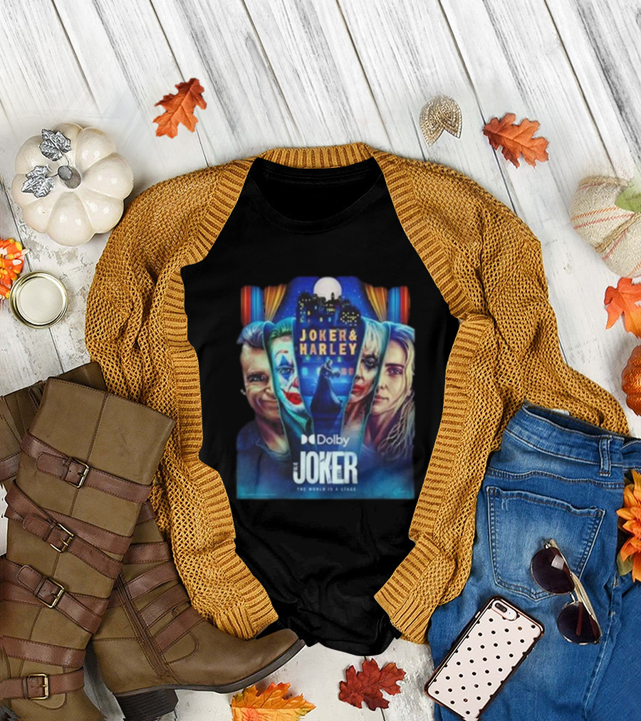 Joker 2 Folie A Deux 2024 Joker and Harley The World’s A Stage Movie T-Shirt