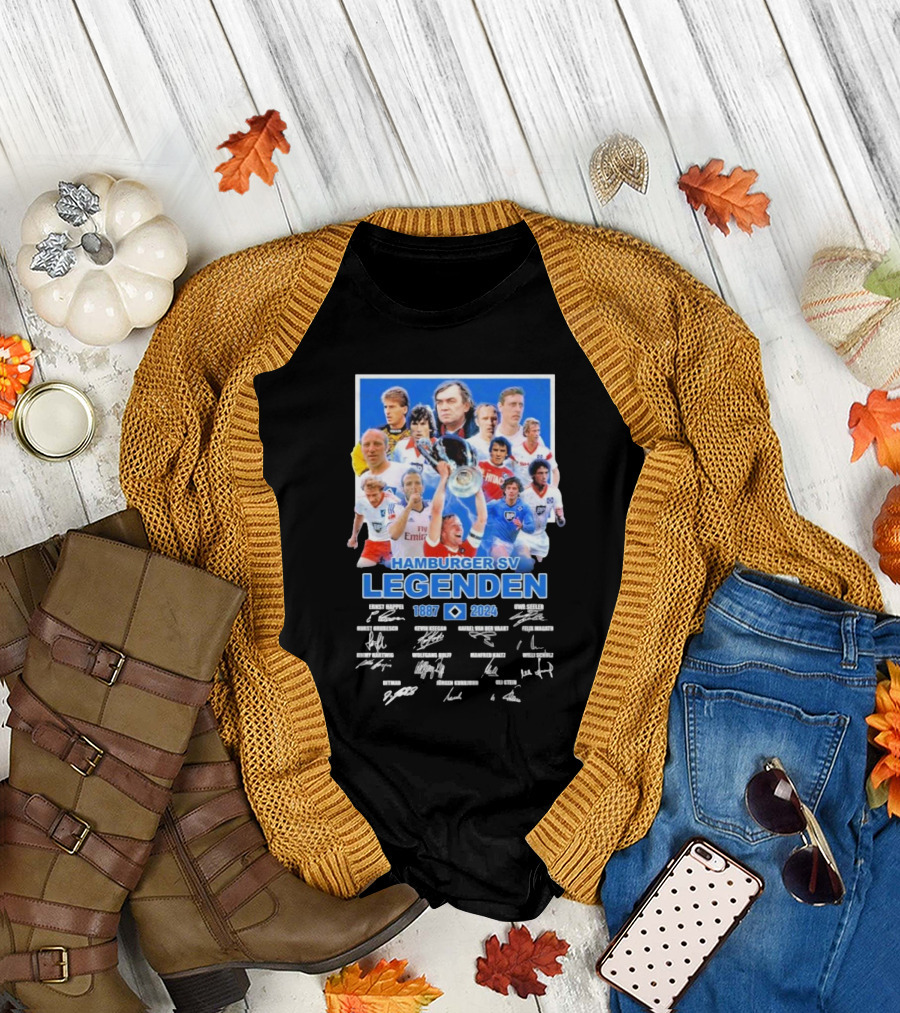 Hamburger SV Legenden 1887-2024 Signatures Soccer Players T-Shirt