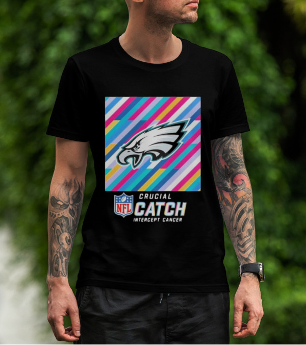 NFL Crucial Catch Intercept Cancer Philadelphia Eagles T-Shirt