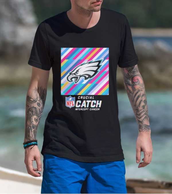 NFL Crucial Catch Intercept Cancer Philadelphia Eagles T-Shirt