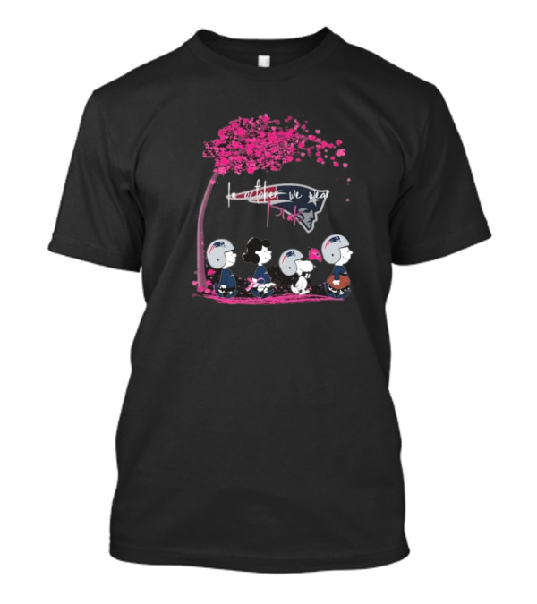 Peanuts Characters New England Patriots October We Wear Pink T-Shirt