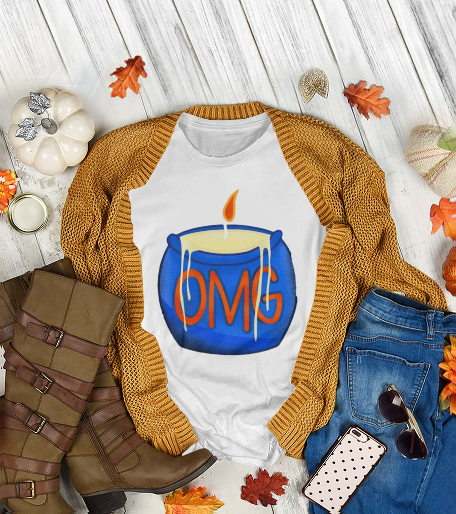 OMG Rally Candle New York Mets Blue Flame T-Shirt