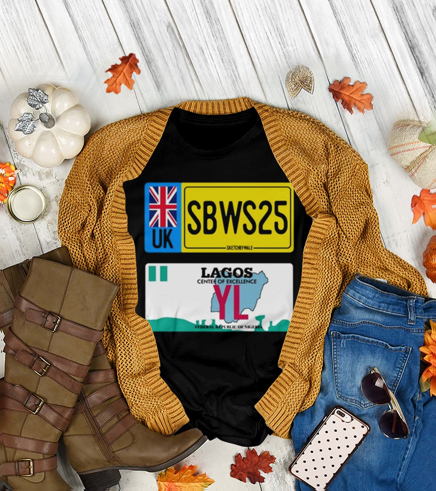 UK SBWS25 Lagos Center of Excellence Federal Republic of Nigeria Plate T-Shirt