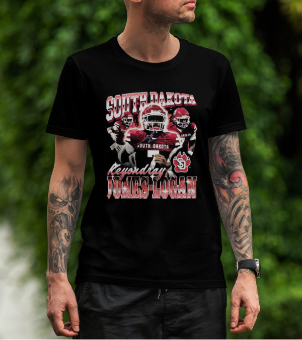 South Dakota Keyondre Jones-Logan Football Player SD Team Spirit T-Shirt