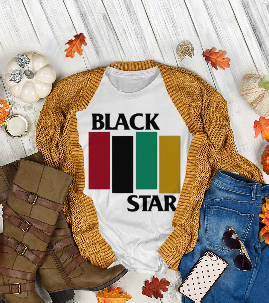 Black Star Red Black Green Yellow Flag T-Shirt