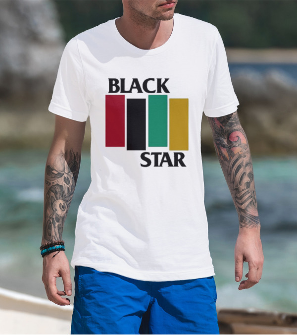 Black Star Red Black Green Yellow Flag T-Shirt
