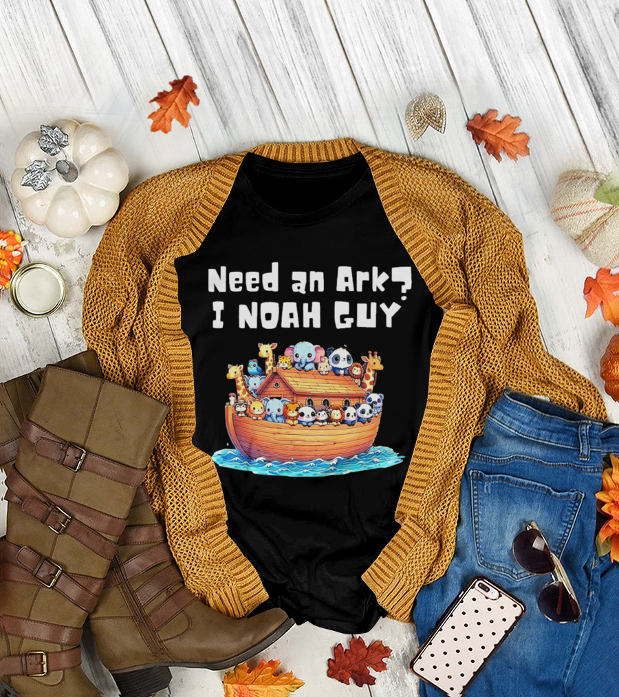 Need An Ark I Noah Guy Cartoon Animal Christian T-Shirt