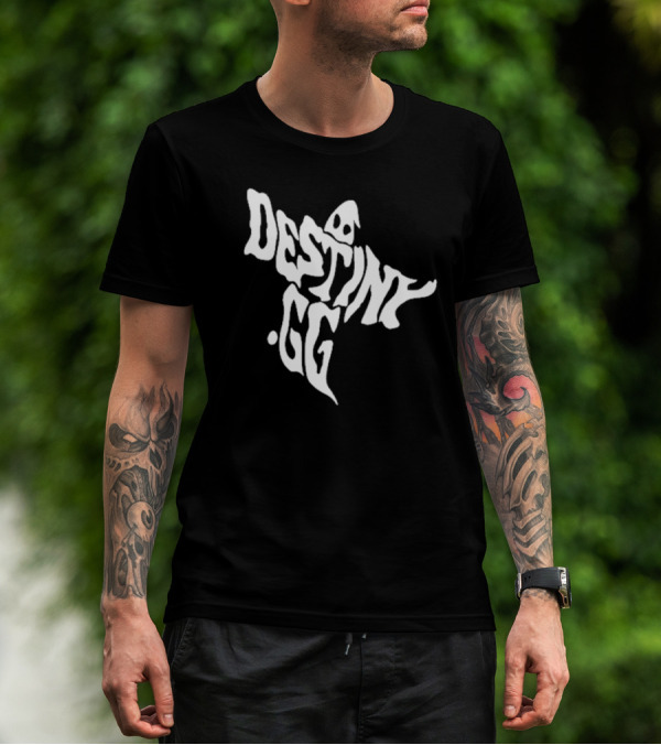 Destiny Gg Ghostly Styled Text T-Shirt