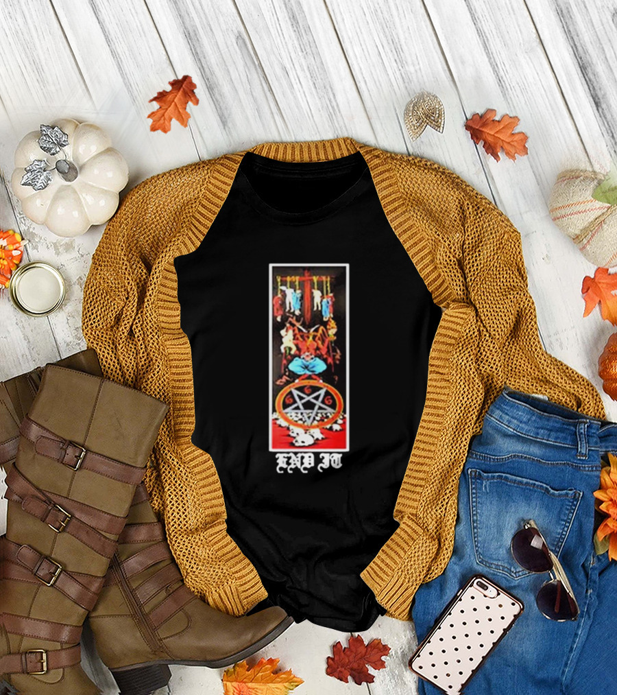 Dicegameusa Natas Kaupas Devil Skateboards End It 666 Painting T-Shirt