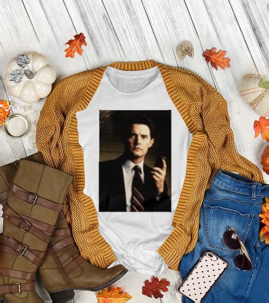 Hideo Kojima Wearing Twin Peaks Dale Cooper Iconic FBI Agent T-Shirt