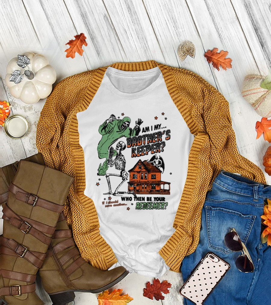 Rainbow Kitten Surprise Ghoul Halloween Am I My Brother’s Keeper Who Then Be Your Redeemer T-Shirt