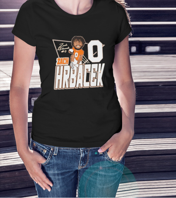 Zach Hrbacek 0 Sam Houston Bearkats Football Caricature Signature T-Shirt