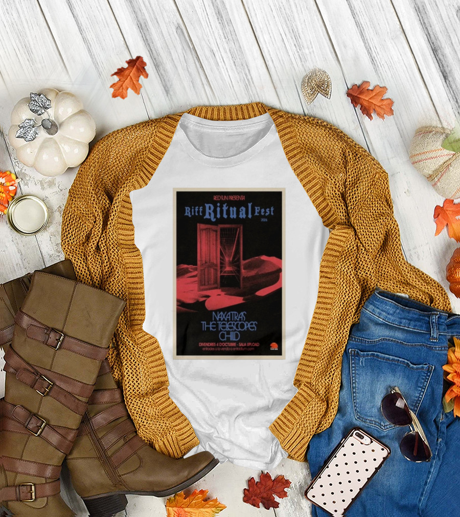 Red Sun Presenta Riff Ritual Fest 2024 Sala Upload Barcelona Oct 4 Naxatras The Telescopes Child T-Shirt