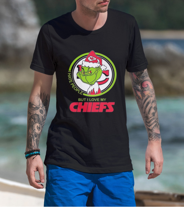 The Grinch I Hate People But I Love My Chiefs Kansas City T-Shirt