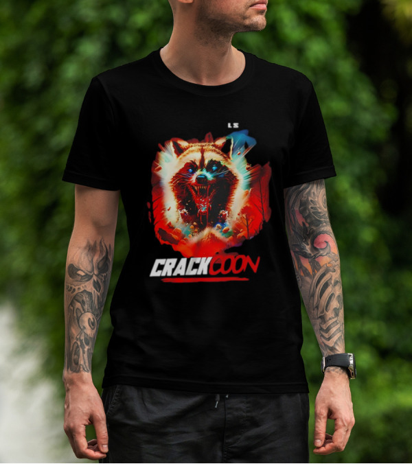 CRACKCOON Crack Kills Movie Horror Raccoon Creature T-Shirt