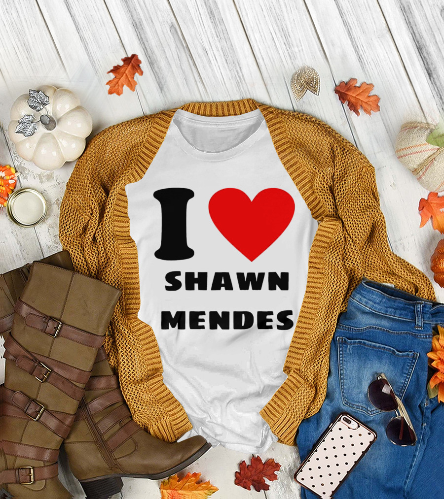 I Love Shawn Mendes Heart T-Shirt