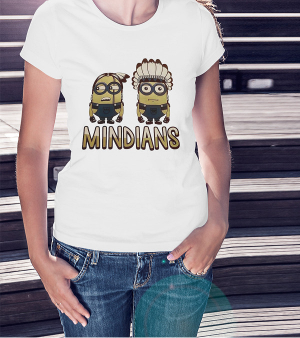 Mindian Minions With Native American Headdress T-Shirt