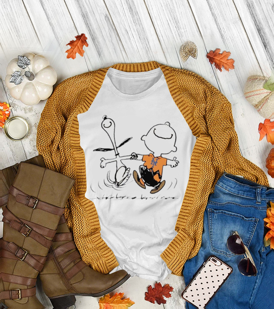 MLB NLDS New York Mets 7-2 MetsWin Snoopy Charlie Brown T-Shirt